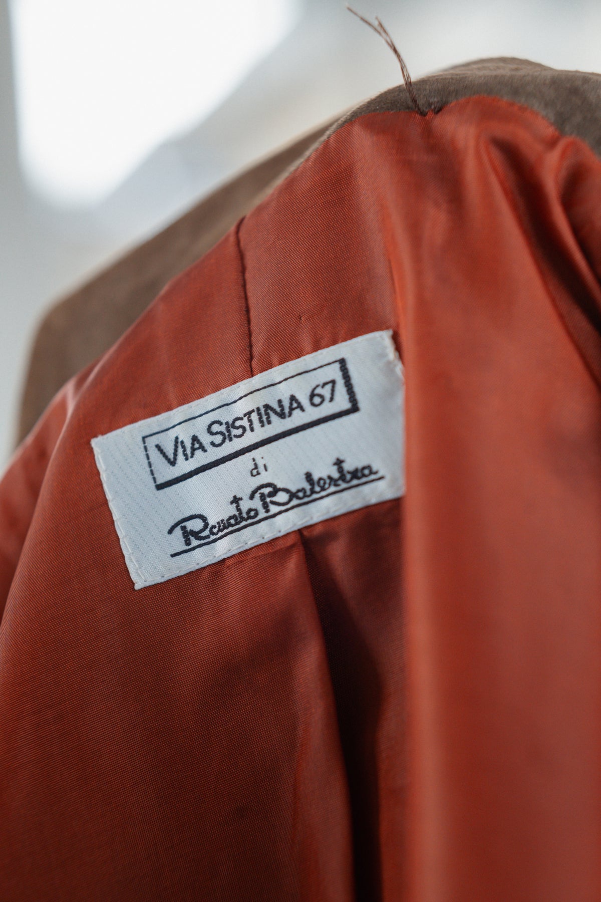 Brown Wool-Blend Blazer with Suede Detailing by Renato Balestra