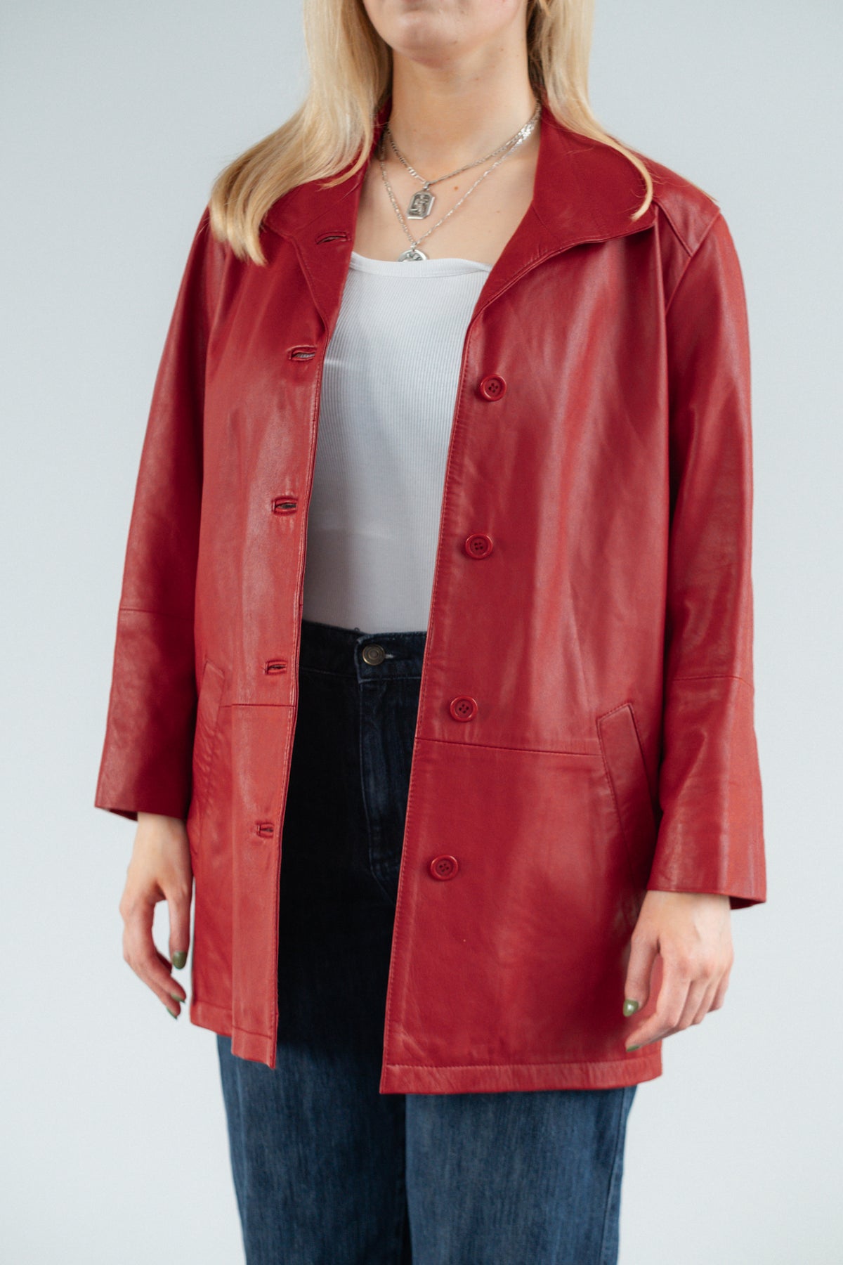 Red Genuine Leather Jacket