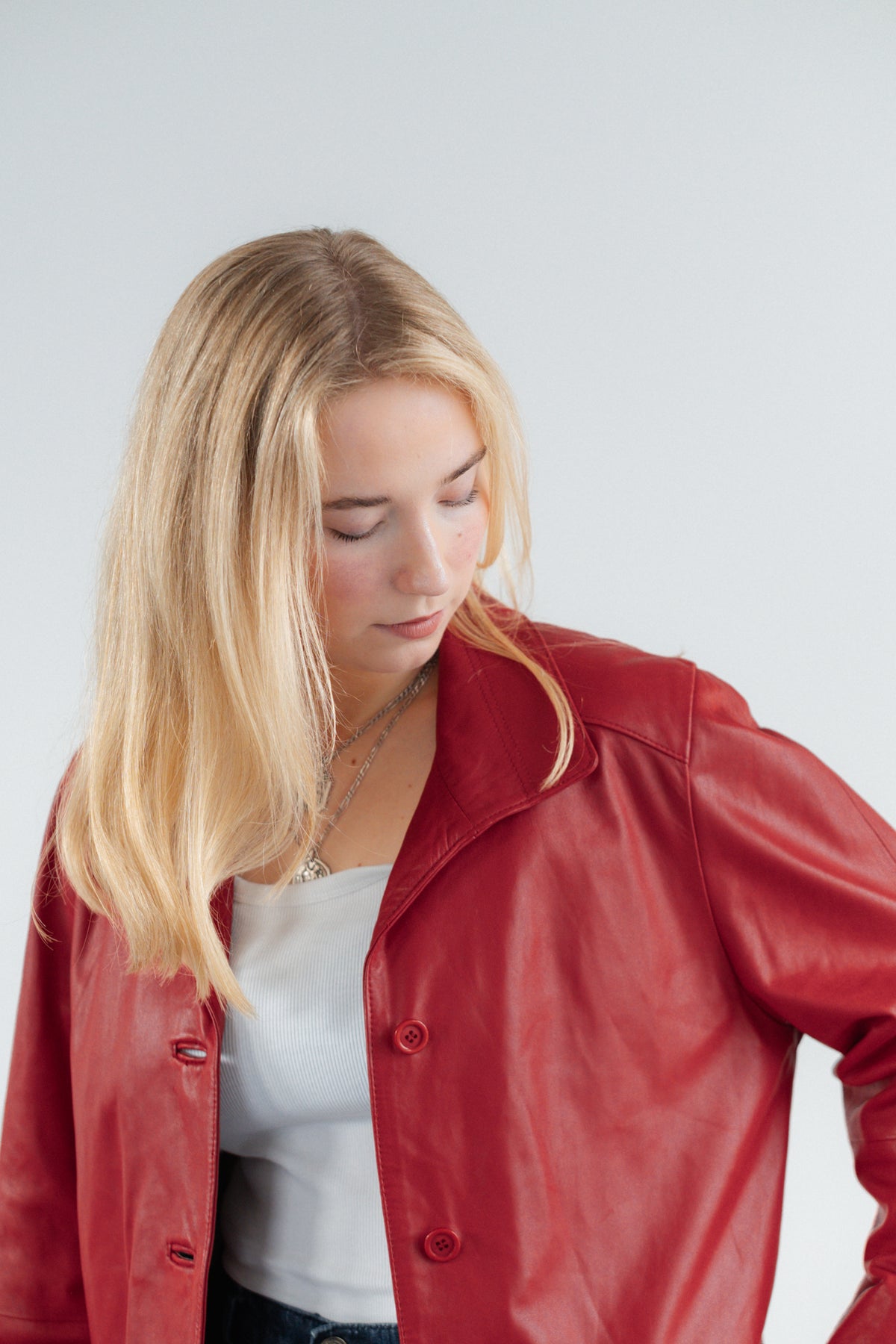 Red Genuine Leather Jacket
