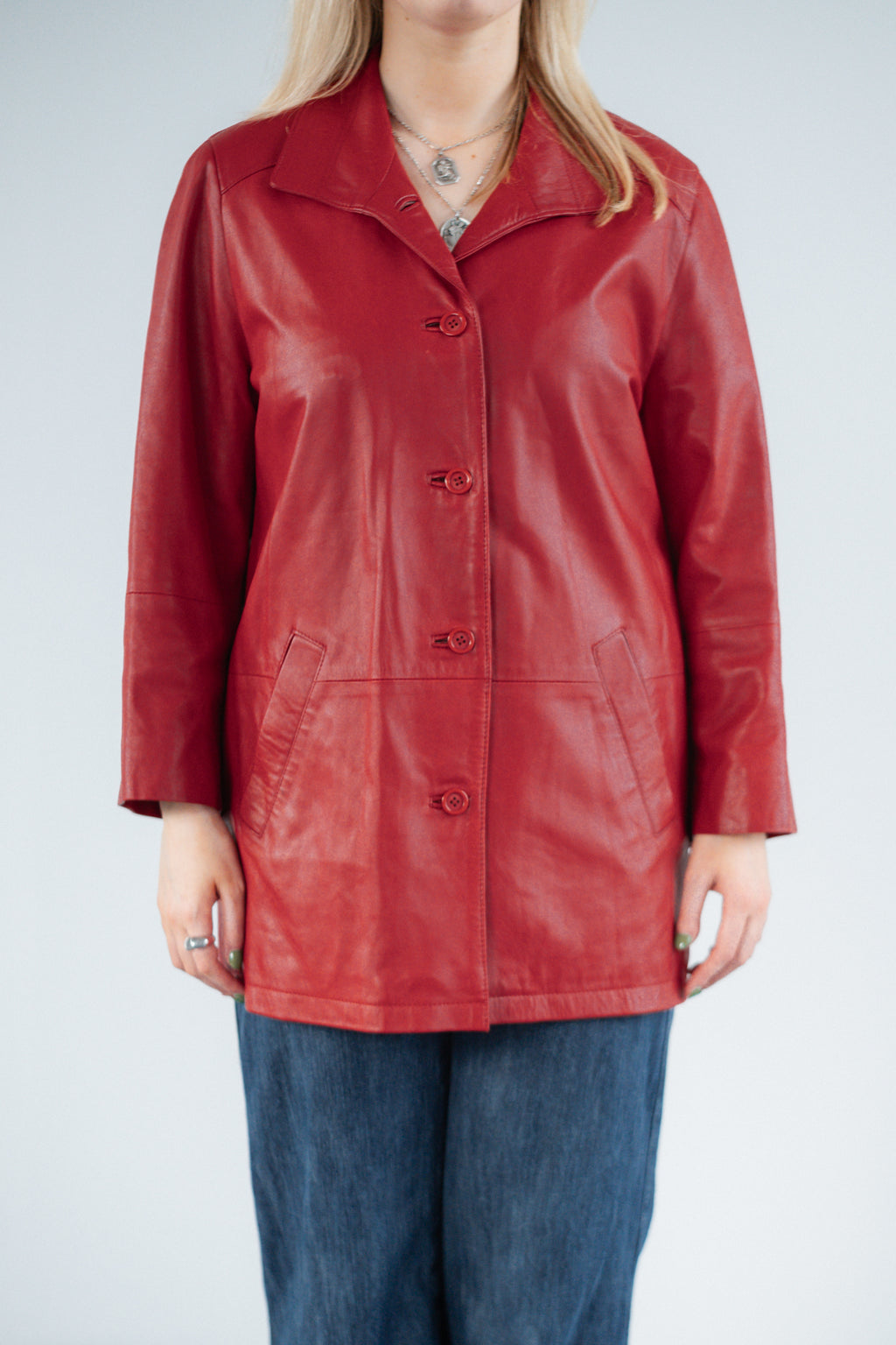 Red Genuine Leather Jacket