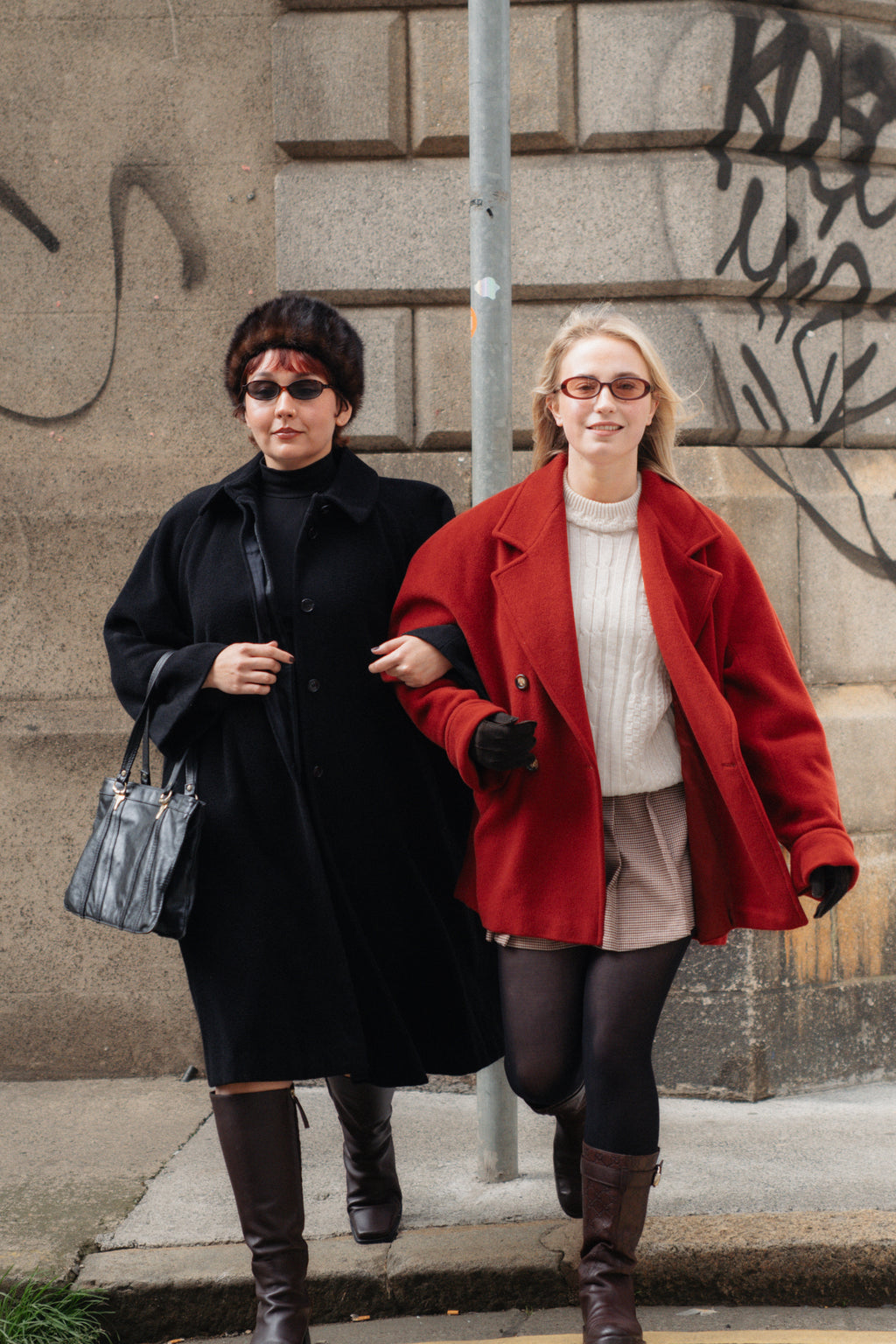 Rust Red Wool and Cashmere Double-Breasted Coat by Marella