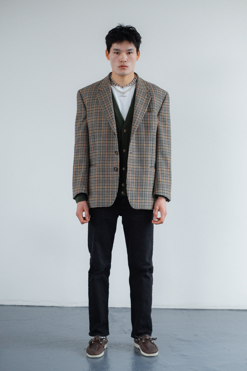Check Wool Blazer by Cacharel