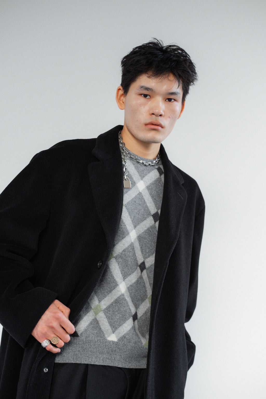 Bugatti Long Merino & Cashemere Wool Coat