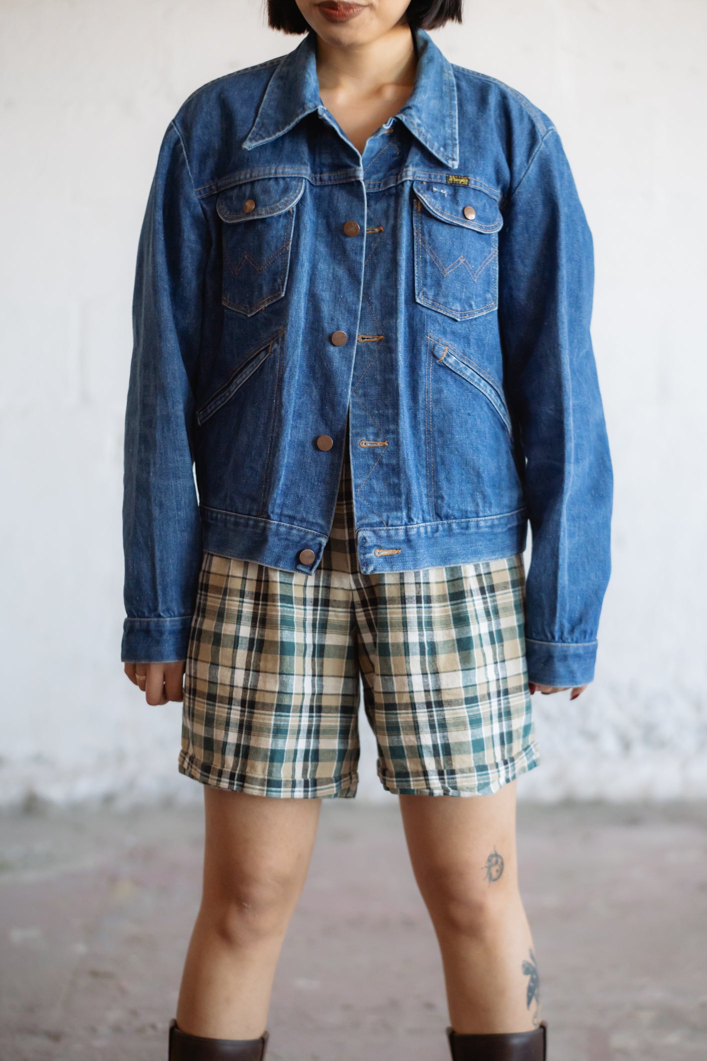 Wrangler Denim Jacket in Mid Wash Blue