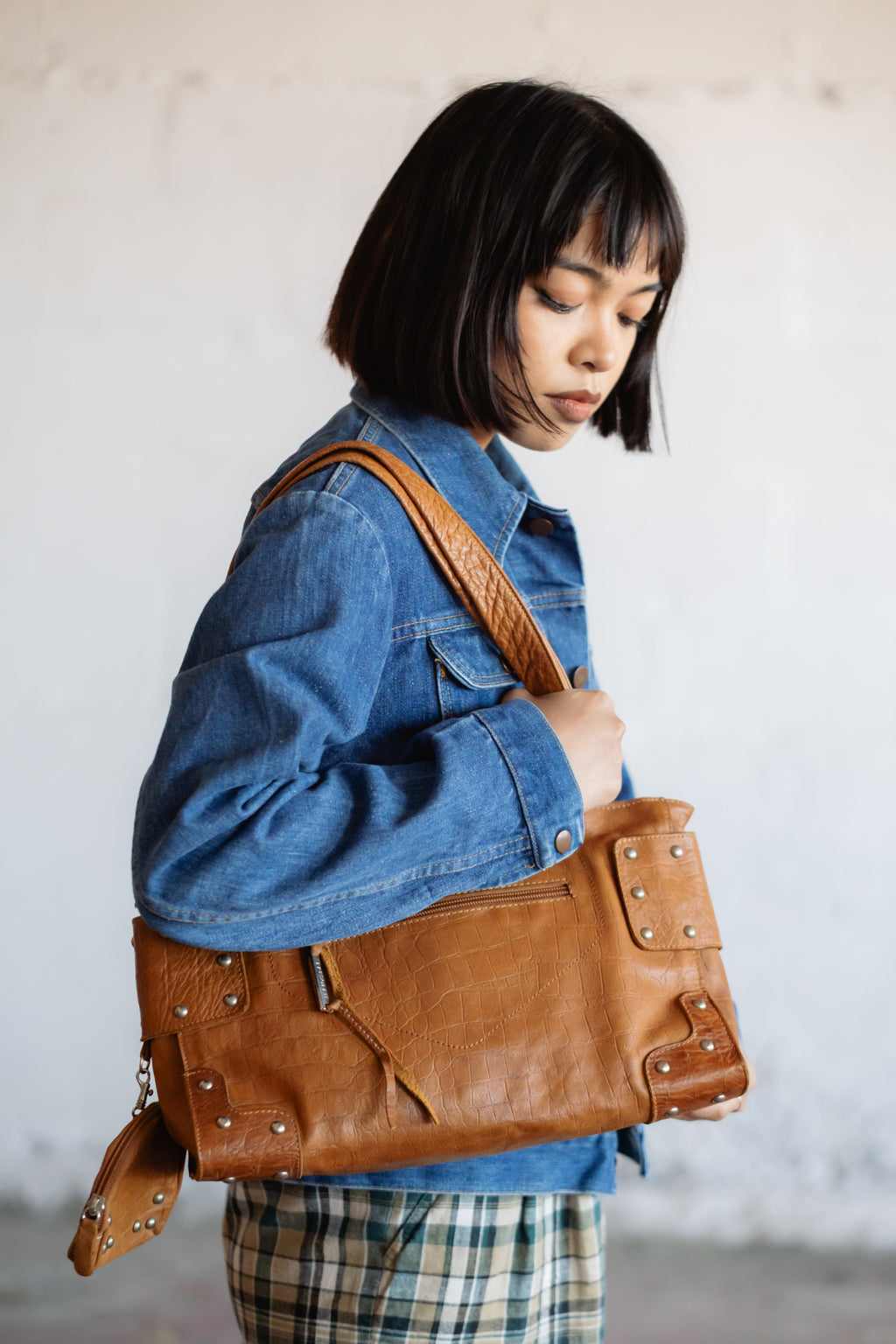 Ripani Caramel Brown Leather Bag