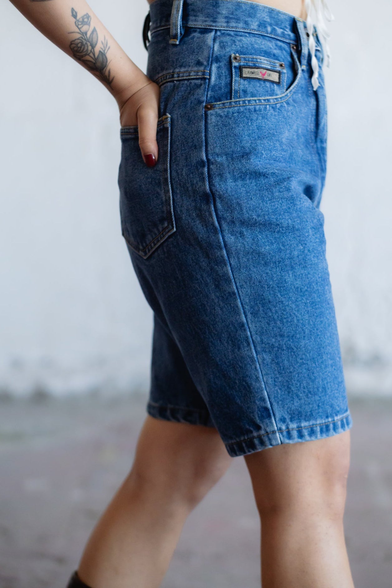 High-Waisted Denim Shorts