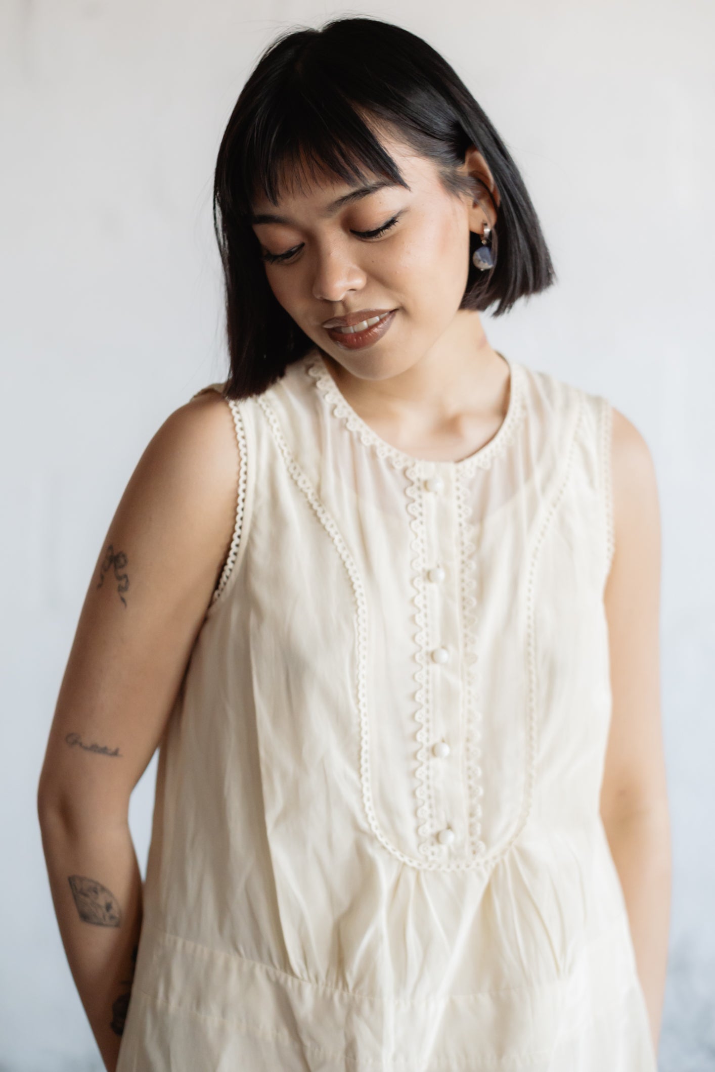 See by Chloé Silk-Cotton Cream Dress