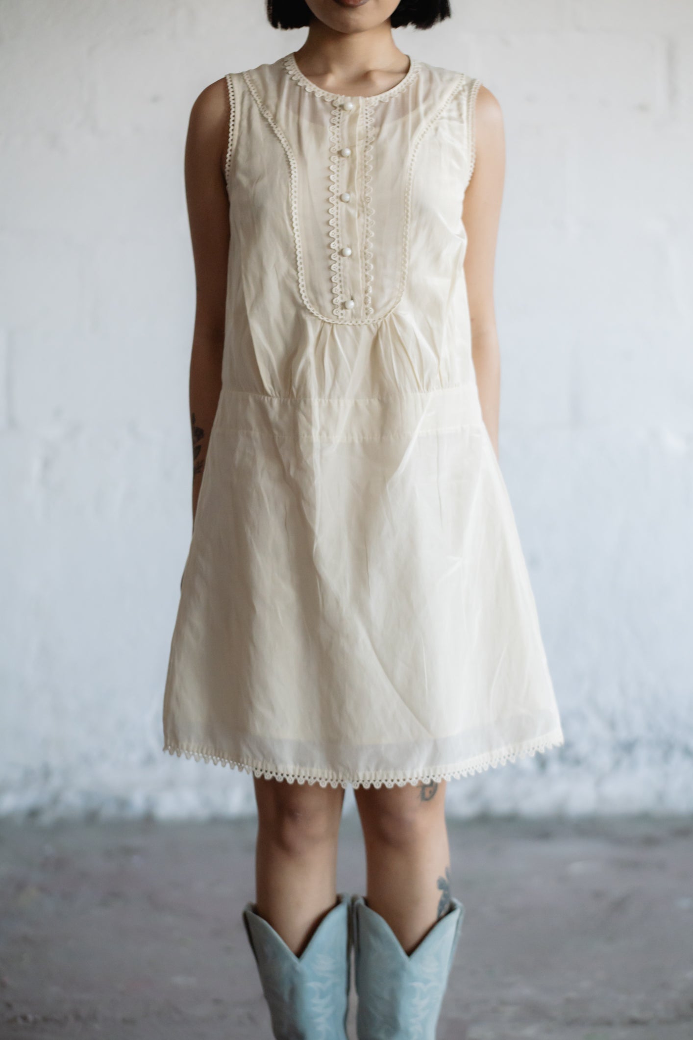 See by Chloé Silk-Cotton Cream Dress