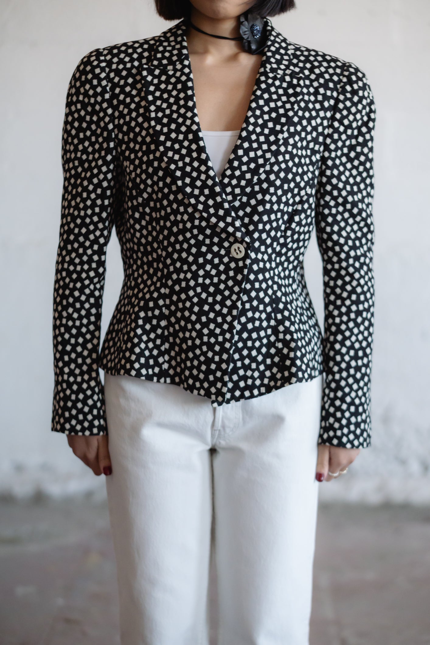 Armani Collezioni Asymmetrical Peplum Blazer