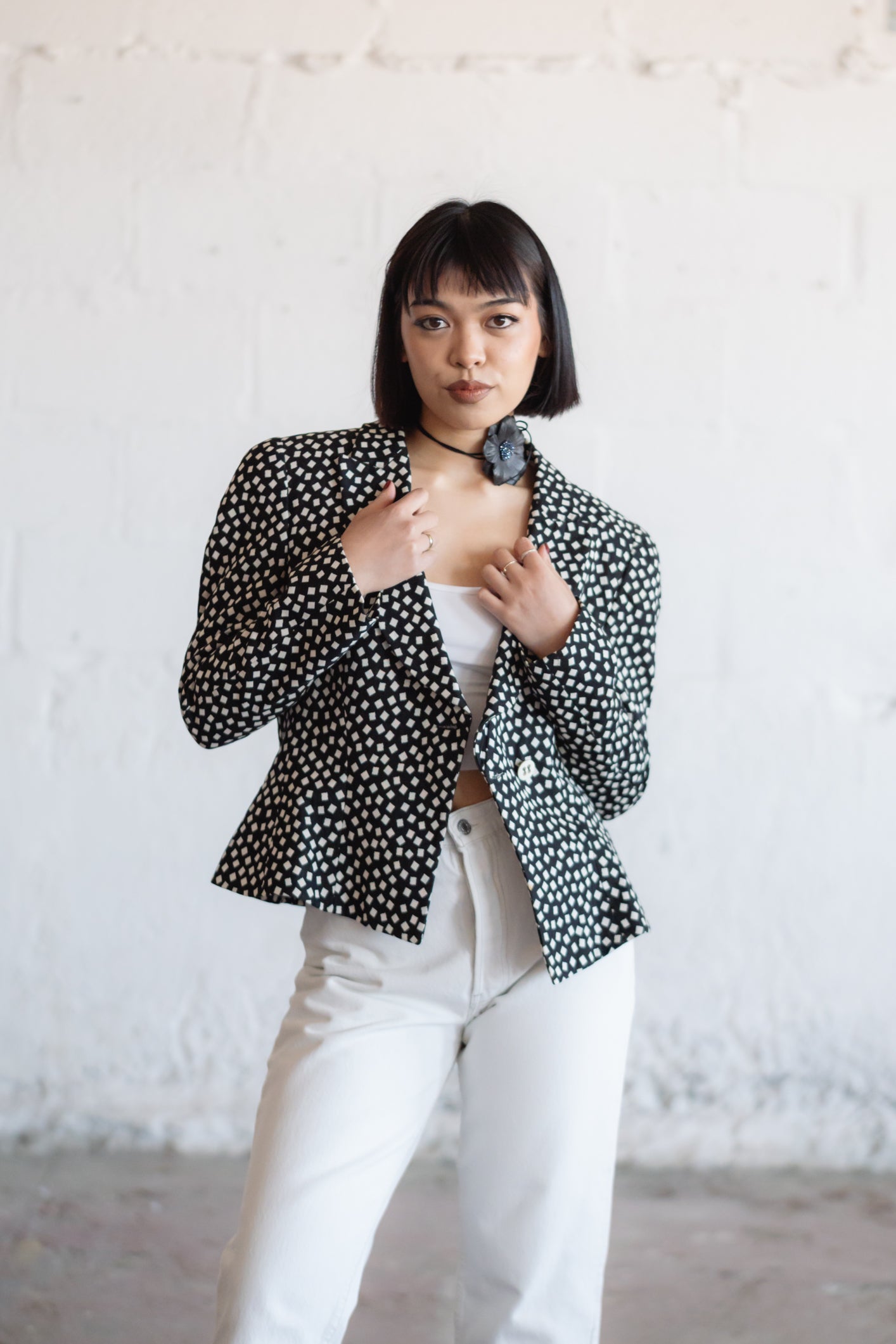 Armani Collezioni Asymmetrical Peplum Blazer