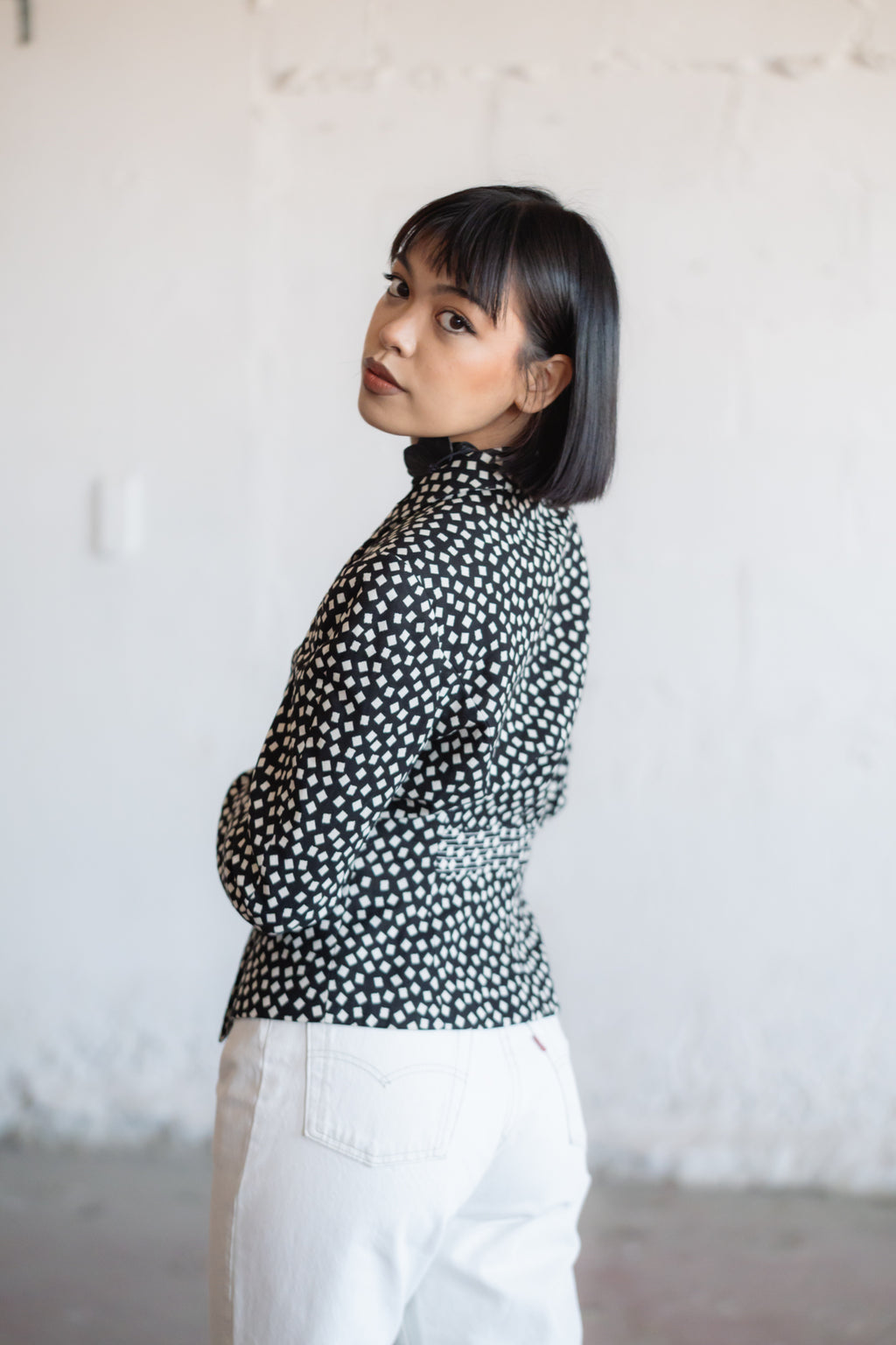 Armani Collezioni Asymmetrical Peplum Blazer