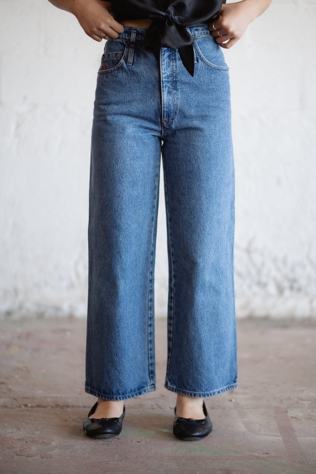 Roccobarocco High-Rise Straight Leg Jeans