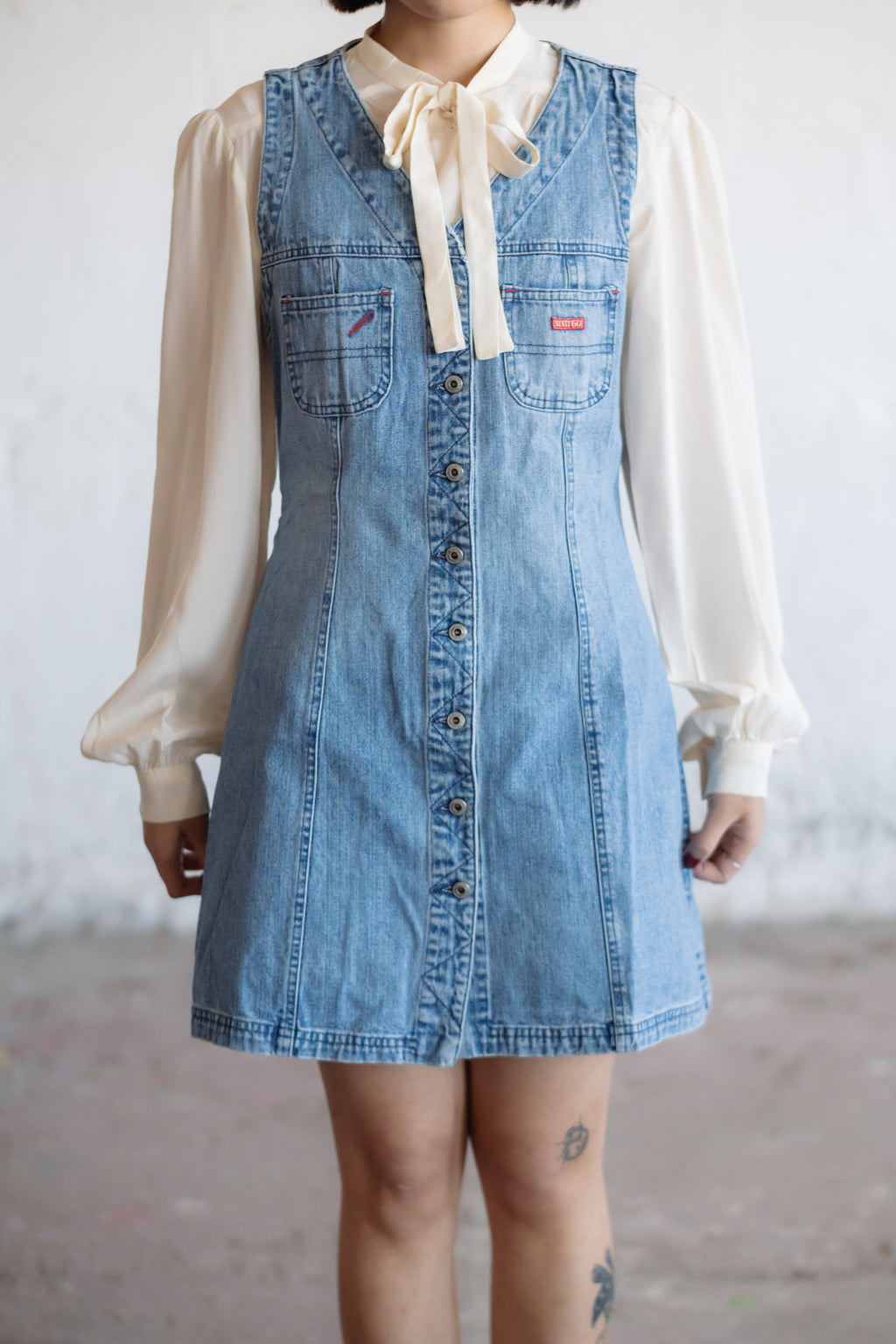 Denim Button-Down Dress