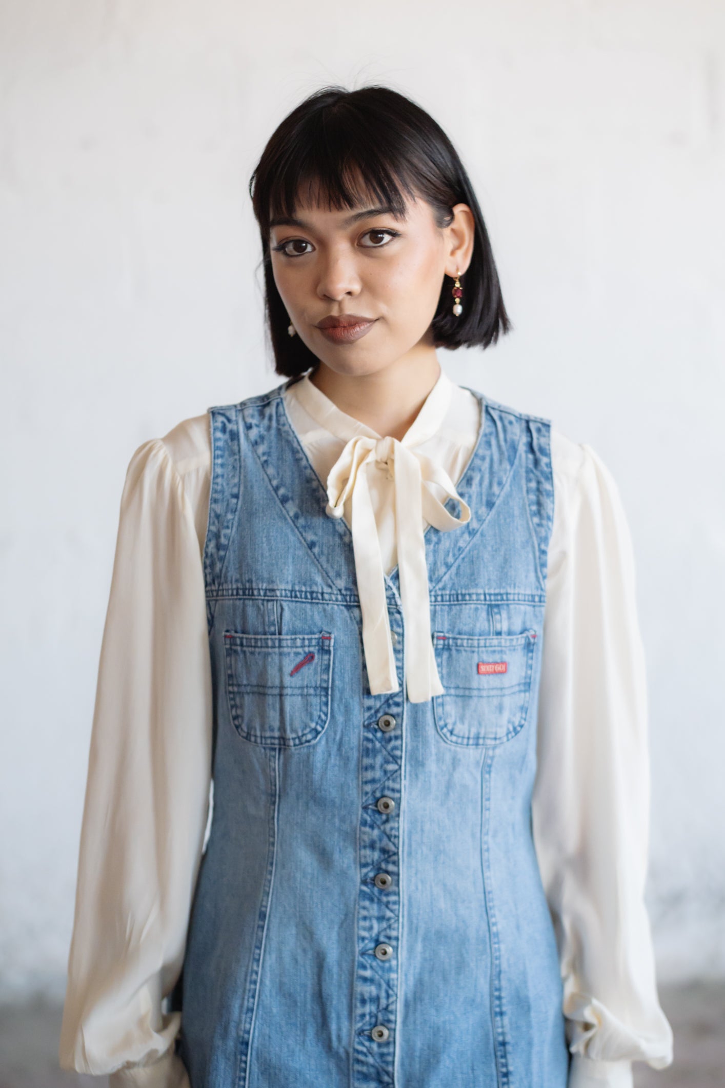 Denim Button-Down Dress